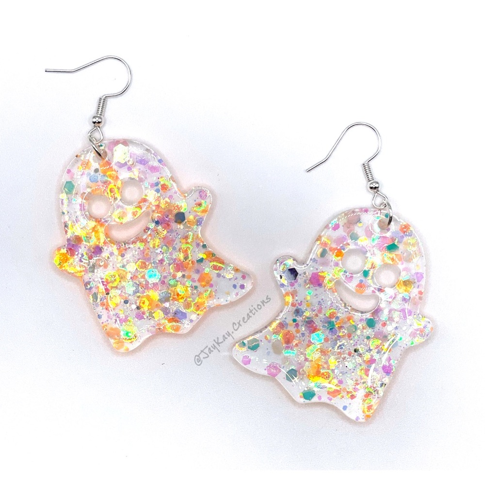 Glow in the dark- Ghost earrings
